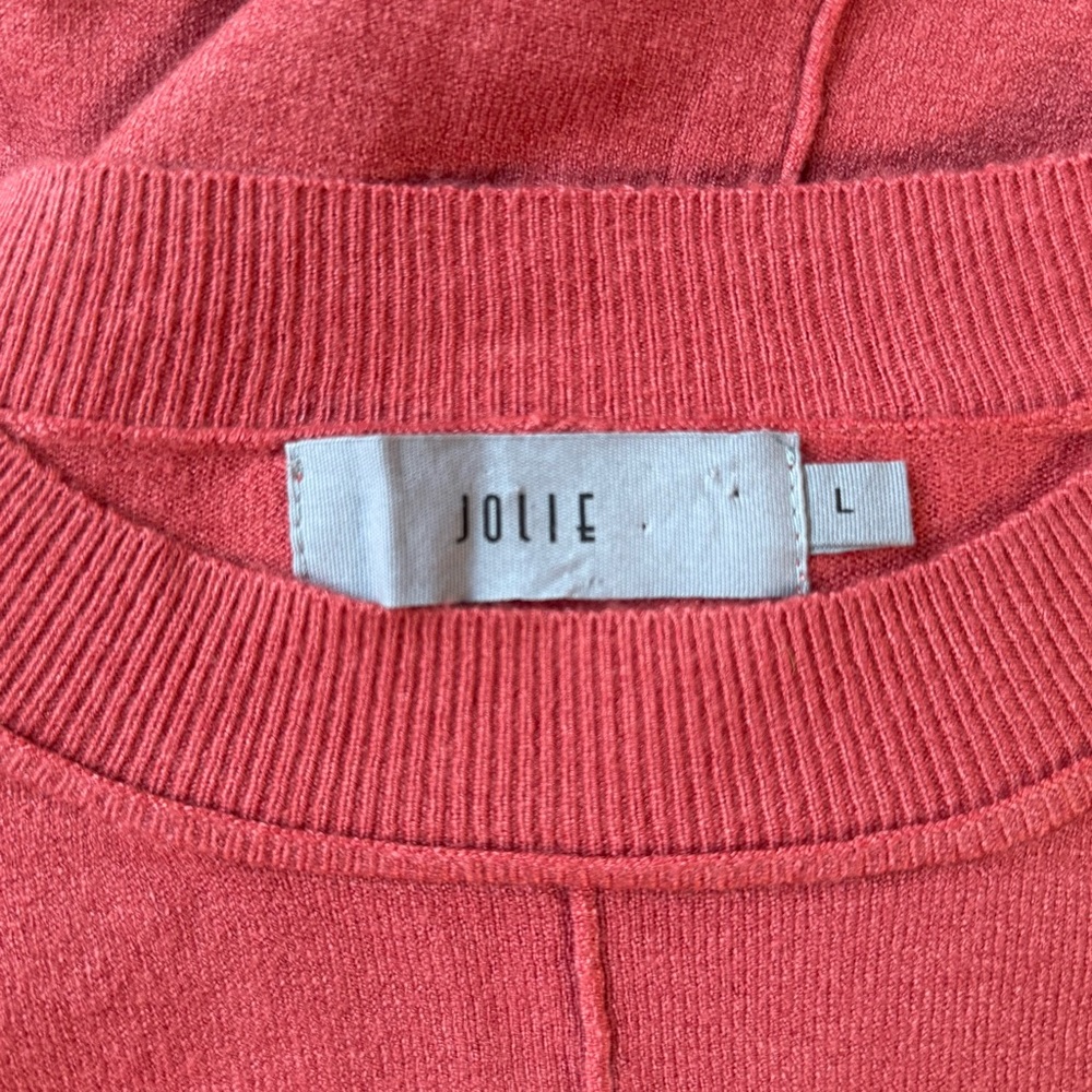 JOLIE NEW BOHO HIPPIE BOHEMIAN CASUAL OVERSIZED SWEATER LARGE RED ORANGE - Picture 5 of 8